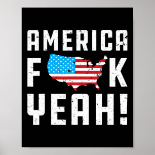Ofjuly Amerika Ja Grappig cadeau Poster
