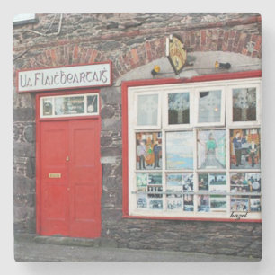 O'Flahertys Pub, Dingle, Irish Pub Onderzetter. Stenen Onderzetter