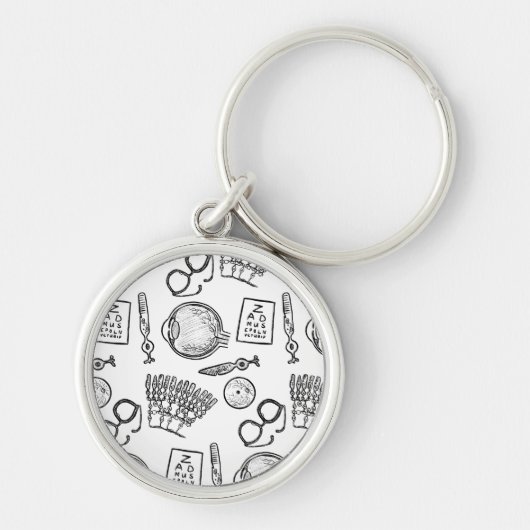 Oftalmologie Schetsen Sleutelhanger (Voorkant)