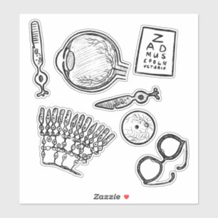 Oftalmologie Schetsen Sticker