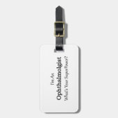 Oftalmoloog Bagagelabel (Voorkant verticaal)