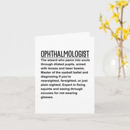 Oftalmoloog Kaart (Gele Bloem)