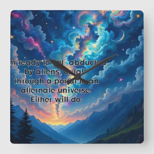 Ofwel zullen ze het doen vierkante klok (Voorkant)