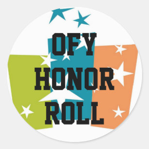 OFY Honor Roll klein Ronde Sticker