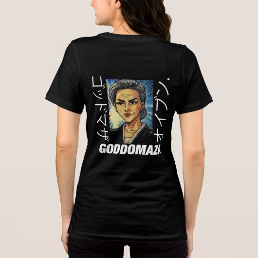 OG M.OMOKO KLEUR ZWART RUG UITZICHT Tri-Blend SHIRT (Achterkant)