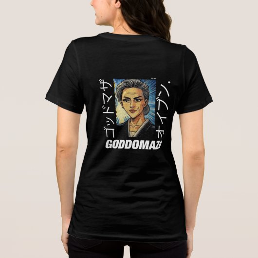 OG M.OMOKO KLEUR ZWART RUG UITZICHT Tri-Blend SHIRT (Achterkant)