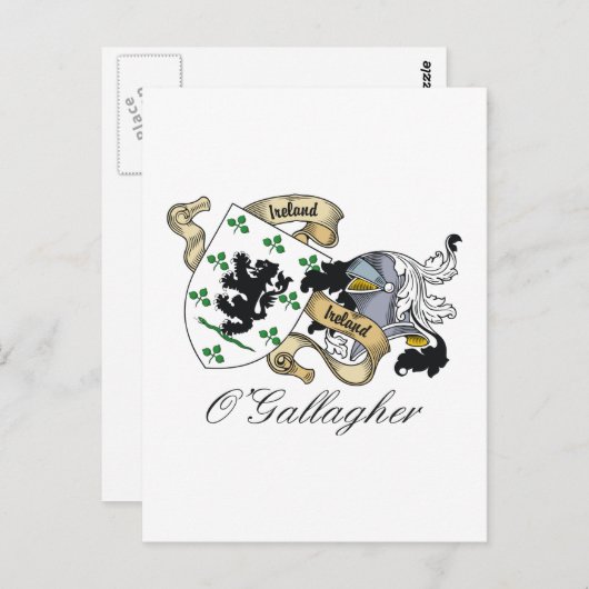 O'Gallagher Family Crest Briefkaart (Voorkant / Achterkant)