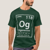 Oganesson Element (wit) T-shirt (Voorkant)