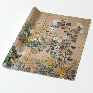 Ogata Korin Flowering Planten in het najaar Cadeaupapier