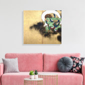 Ogata Kōrin Wind God Canvas Afdruk (Insitu (Woonkamer))