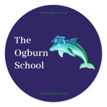 Ogburn School Mascot Sticker Donkerblauw