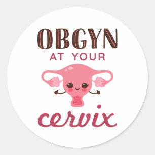 OGBYN op uw Cervix Ronde Sticker
