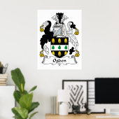 Ogden Family Crest Poster (Thuiskantoor)