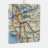 Ogden UT  kaart Keramisch Ornament (Rechts)