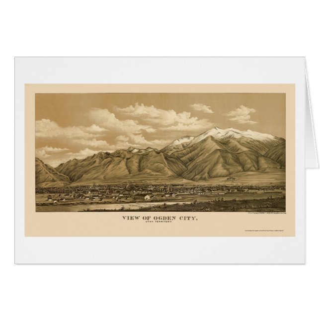 Ogden, UT Panorama - 1889 (Voorkant Horizontaal)