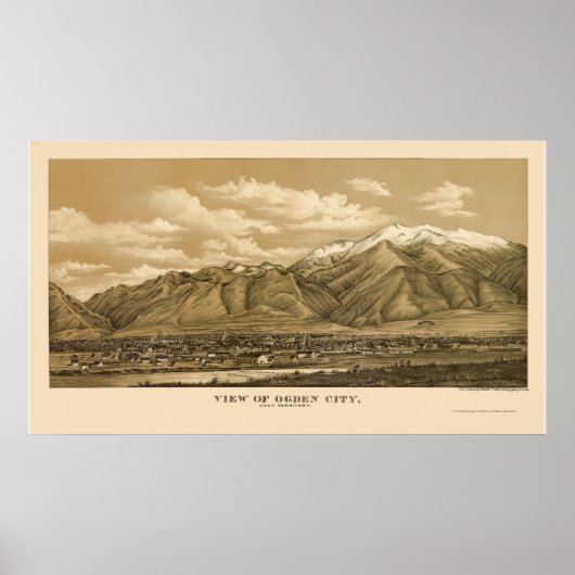 Ogden, UT Panorama - 1889 Poster (Voorkant)