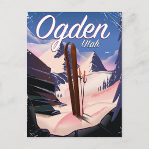 Ogden, Utah skiaposters Briefkaart