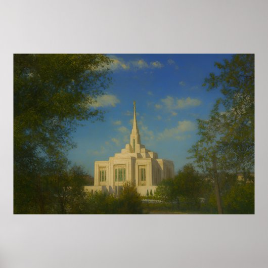 Ogden Utah Temple Painting™ LDS Wall Art Poster (Devant)
