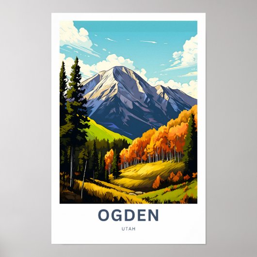 Ogden Utah Travel Print (Voorkant)