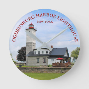 Ogdensburg Harbour Lighthouse, New York Clock Ronde Klok