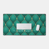 Ogee Gold Diamond Tufted Emerald Green Nom personn (Clavier et souris)