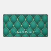 Ogee Gold Diamond Tufted Emerald Green Nom personn (Recto)
