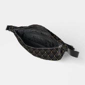 Ogee Gold Diamonds Tufted Black Fanny Pack (Ouvrir)
