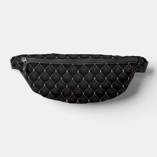 Ogee Gold Diamonds Tufted Black Fanny Pack (Poser)
