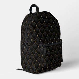 Ogee Gold Diamonds Tufted Black Rugzak