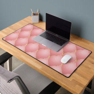 Ogee gouden diamant getuft roze blush bureaumat