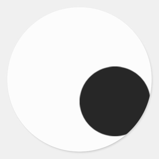 Ogen die naar beneden kijken ronde sticker (Voorkant)