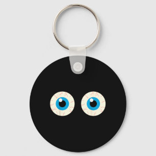 Ogen Grappig Halloween Humor Eenvoudig Kostuum Sleutelhanger