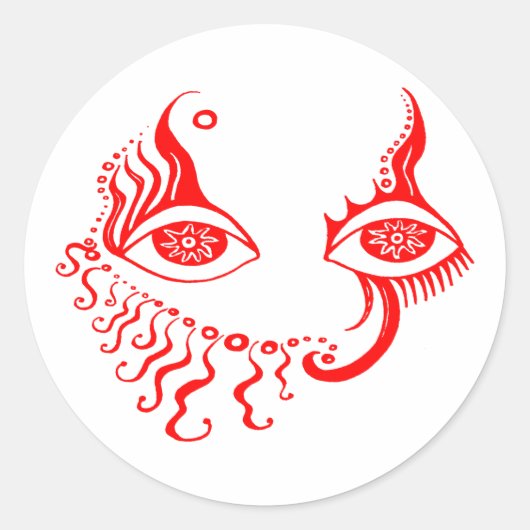 Ogen hebben het ronde sticker (Voorkant)