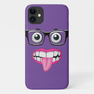 ogen met bril en mond iPhone 11 hoesje