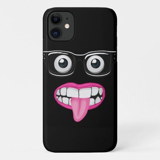 ogen met bril en mond Case-Mate iPhone case (Achterkant)