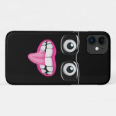 ogen met bril en mond Case-Mate iPhone case (Achterkant (horizontaal))
