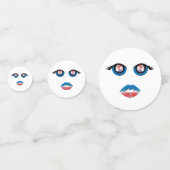 Ogen met het embleem van Kroatië en een zogende mo Confetti (Achterkanten)