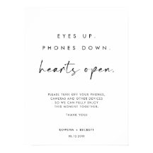 Ogen omhoog Telefoons omlaag Harten Open Unplugged