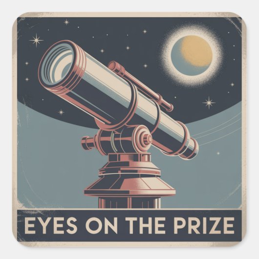 Ogen Op De Prijs Vierkante Sticker (Voorkant)