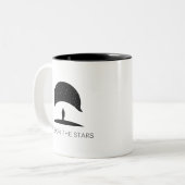Ogen op de ster tweekleurige koffiemok (Voorkant links)