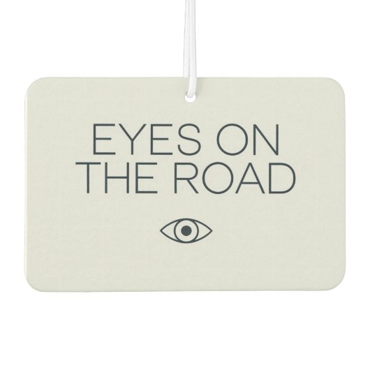 "Ogen op de weg" Gericht rijden auto Luchtverfrisser (Voorkant)
