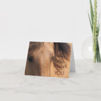 Ogen op een bruin paard Dank je wel Kaart