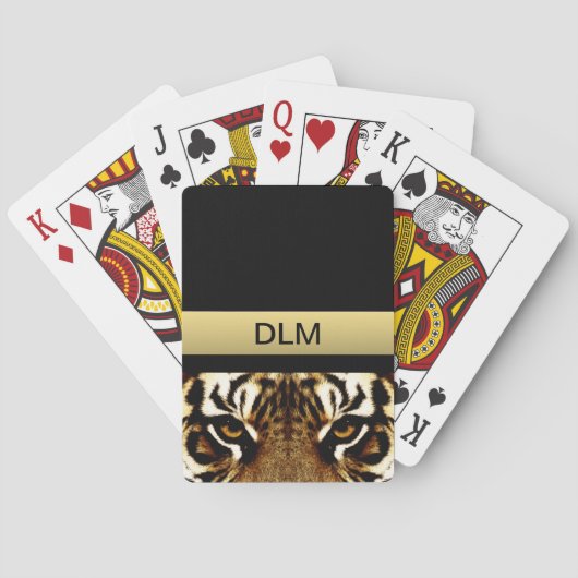 Ogen op een tijger speelkaarten (Achterkant)
