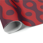 Ogen Rood Blauw Minimaal Patroon Cadeaupapier (Rol Hoek)