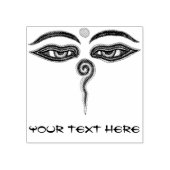 Ogen van Boeddha + uw ideeën Rubberstempel (Afrduk)