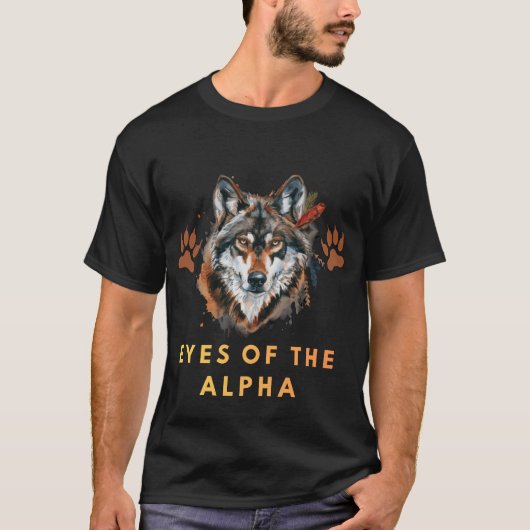 Ogen van de Alfa Wolf T-shirt (Voorkant)