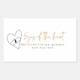 Ogen van de hart rechthoek sticker