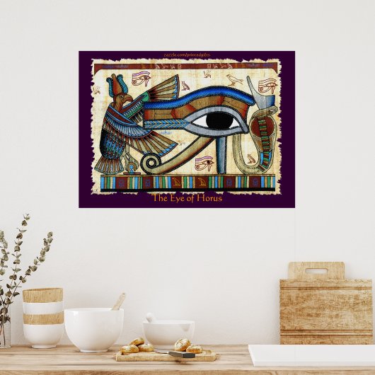 OGEN VAN DE HORUS Egyptische kunst Poster (Keuken)