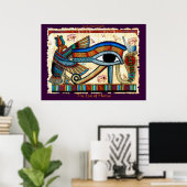 OGEN VAN DE HORUS Egyptische kunst Poster (Thuiskantoor)
