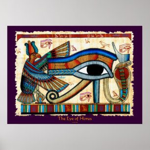 OGEN VAN DE HORUS Egyptische Wadjet Art Poster